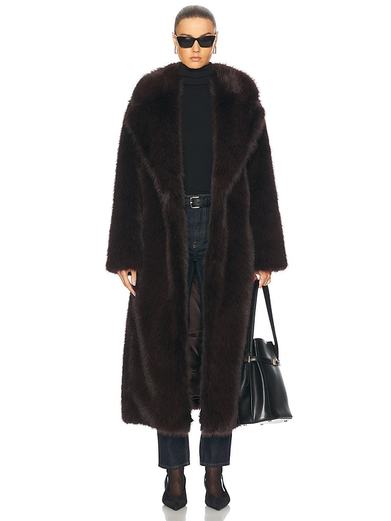 AGOLDE Ebony Shearling Coat in Infusion | FWRD