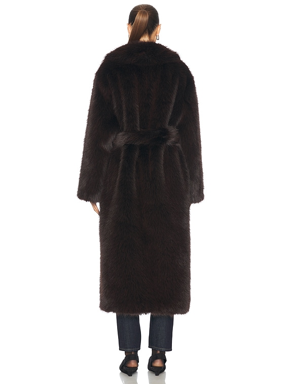 AGOLDE Ebony Shearling Coat in Infusion | FWRD