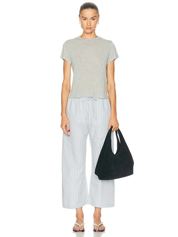 AGOLDE Adine Shrunken Tee in Grey Heather | FWRD
