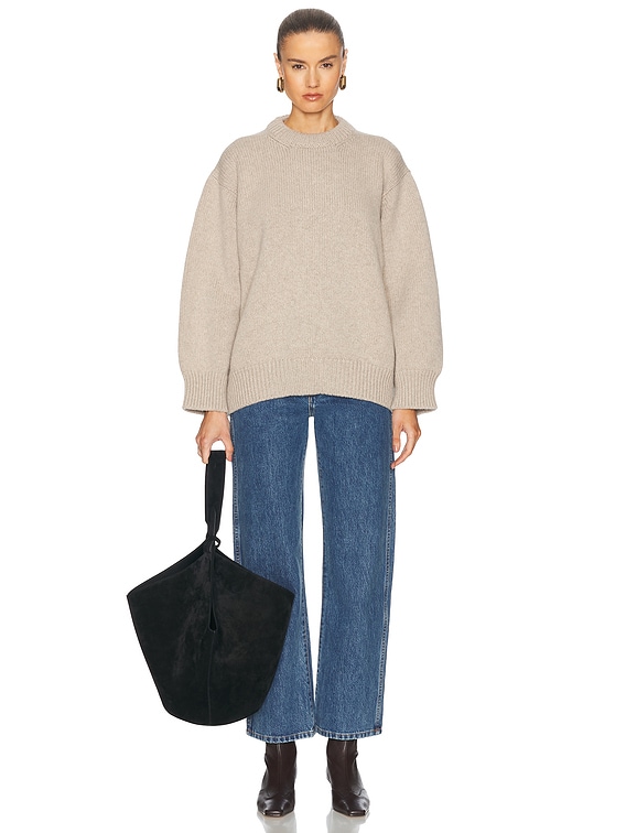 &Daughter Caragh Chunky Slouch Crewneck Sweater in Dark