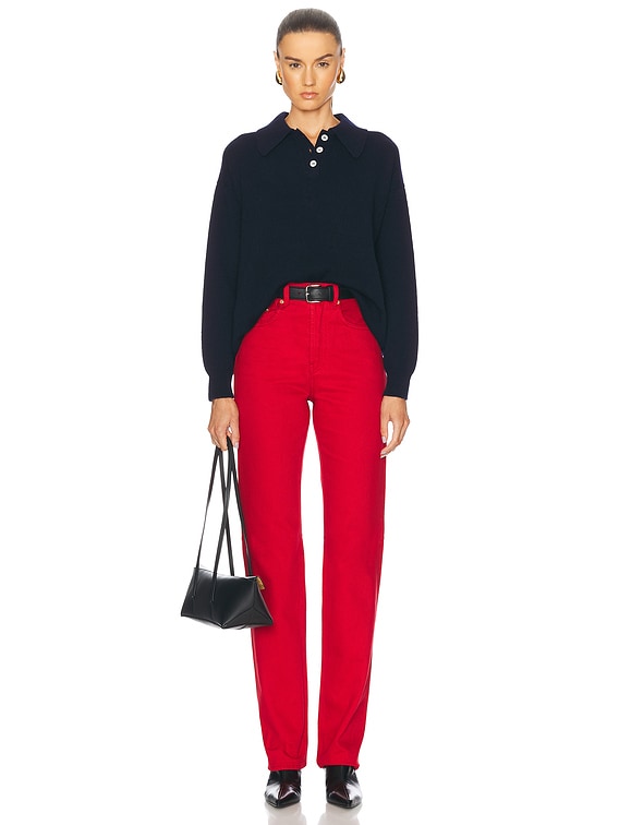 Edith Plain Polo Sweater