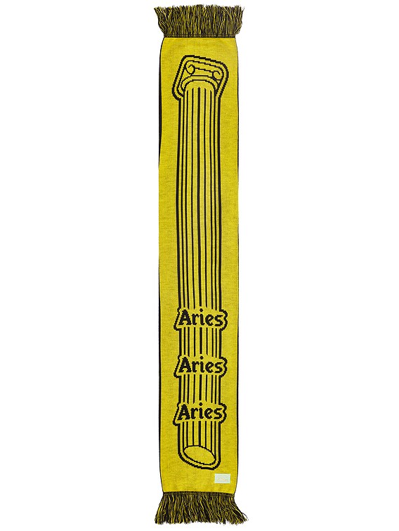 Aries Column Scarf in Black & Yellow | FWRD