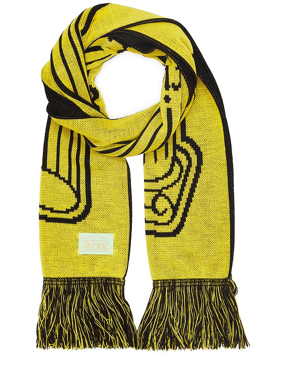 Aries Column Scarf in Black & Yellow | FWRD