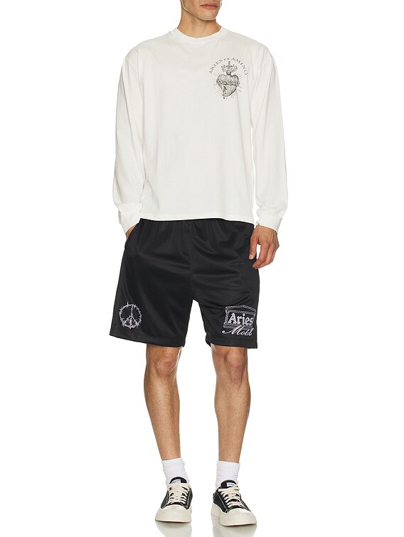 Aries Ramscape Airtex Shorts in Black | FWRD