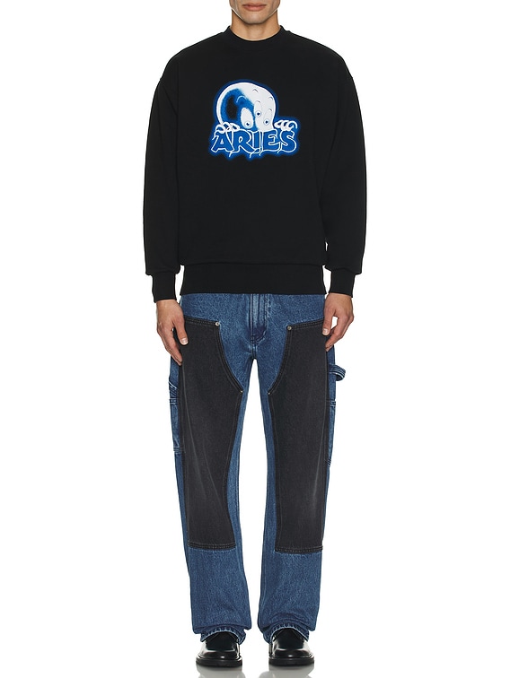 ★ARIES★ U Casper sweatshirt black KASPER SWEAT BLACK ARIU2 Aries Kasper Sweat | Black