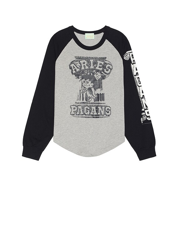 【ARIES】Aged Raglan Baseball LS Tee / MULTI THEROOM | ARIES Aged Raglan Baseball LS Tee - Multi