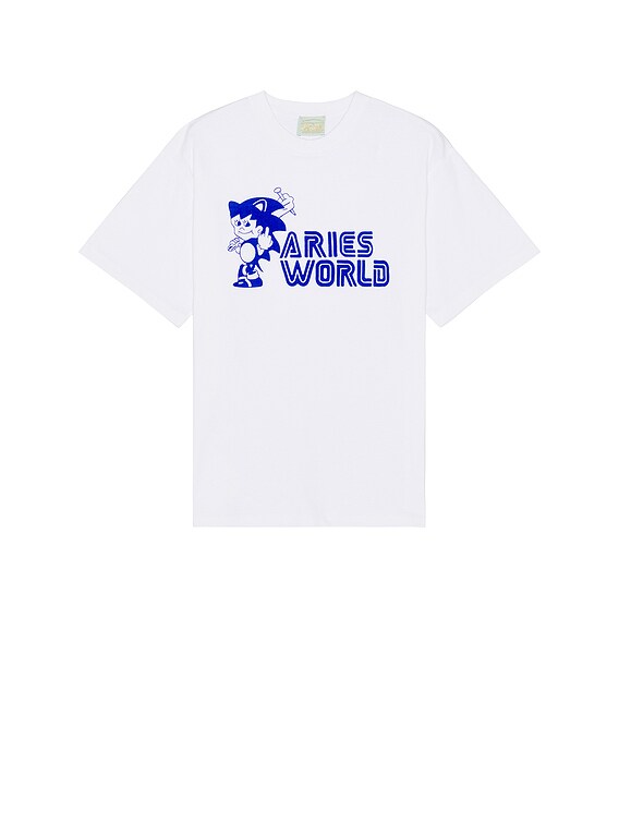 【ARIES】Time Machine LS Tee / Stained White Aries Time Machine Long Sleeve T-Shirt - Ecru | Garmentory