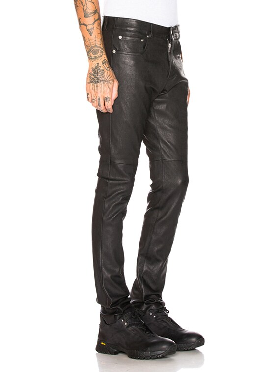 theory 5 pocket leather pants