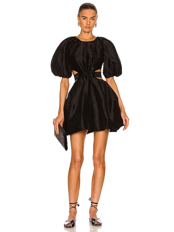 Aje Mimosa Cut Out Cut Out Mini Dress in Onyx | FWRD