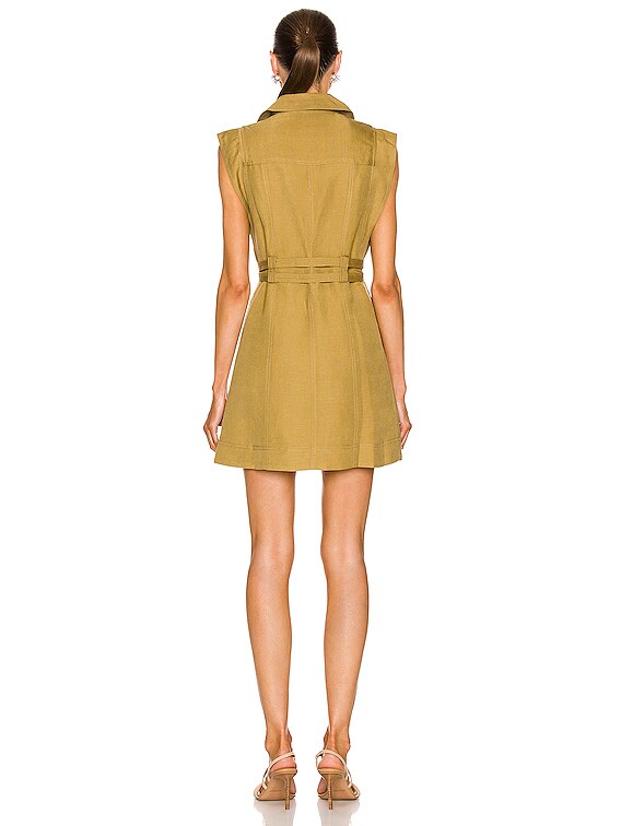 Aje Evermore Pocket Dress in Olive Green | FWRD Aje Evermore Pocket Dress in Olive Green | FWRD