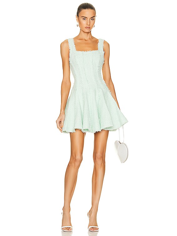 green emerald velvet dress Mme. Turlington Bouclé Dress main image 0