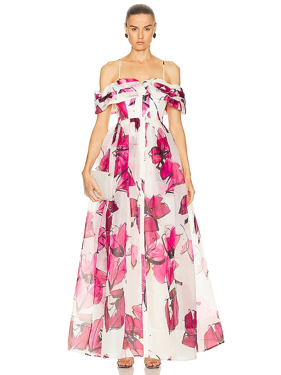 Cordelia Corseted Off-Shoulder Maxi Dress