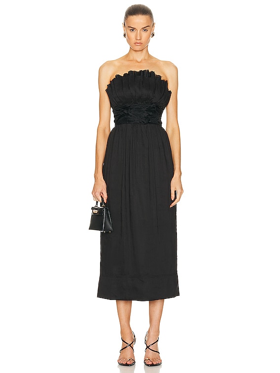 Aje Whisper Knot Waist Midi Dress in Black | FWRD