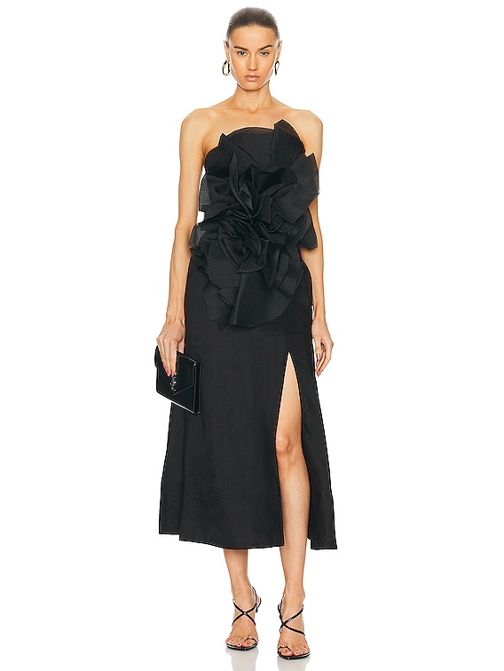knee length dresses for ladies Cira Midi Dress | Black main image 0