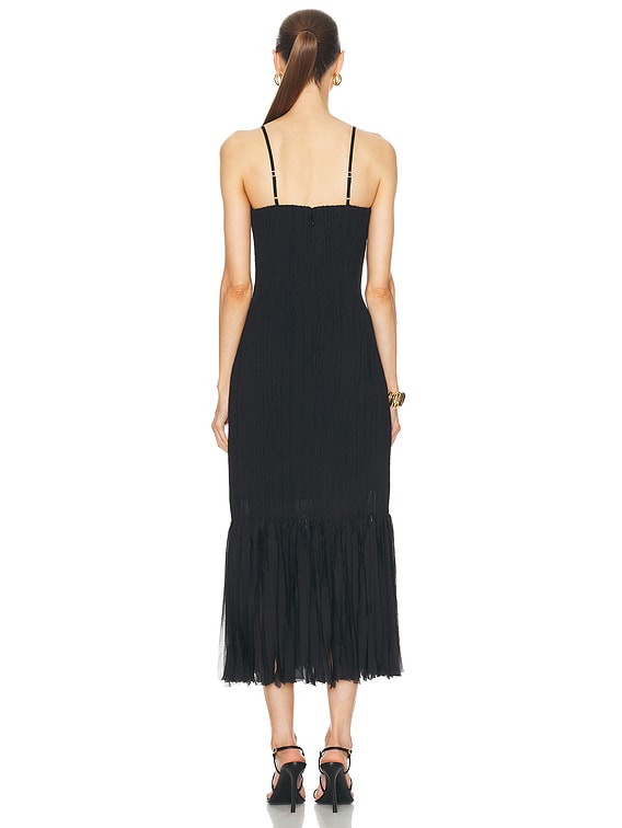 boho fringe maxi dress black product info and reviews Wisteria Black Fringe Maxi Dress - L Size - Women's Dresses