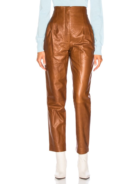 パンツ A FERRETTI Woman Pants Brown 03060129 1085 Alberta Ferretti Suede Pants in Brown | Lyst