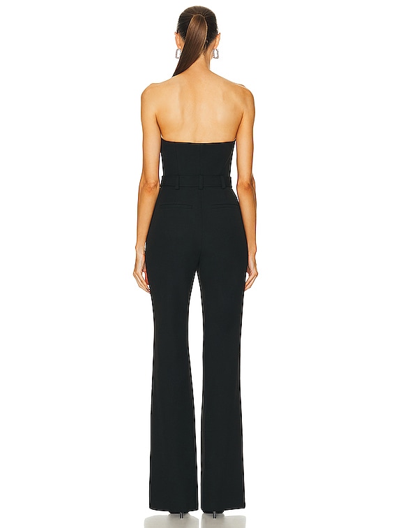 A.L.C. Kate strapless belted twill jumpsuit