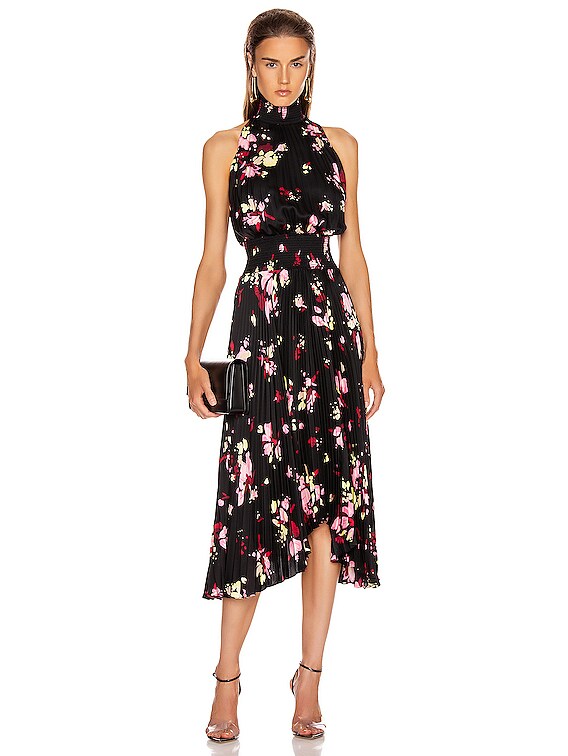alc renzo dress black A.L.C. Renzo Matte Pleated Dress in Black, Size 6