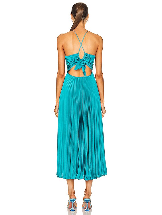 alc gemini pleated dress A.L.C. Gemini Dress in Tile