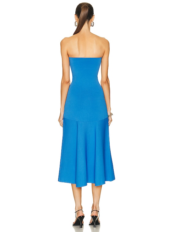 knee length dresses for ladies Denim DIANE Midi Dress  OFUURE