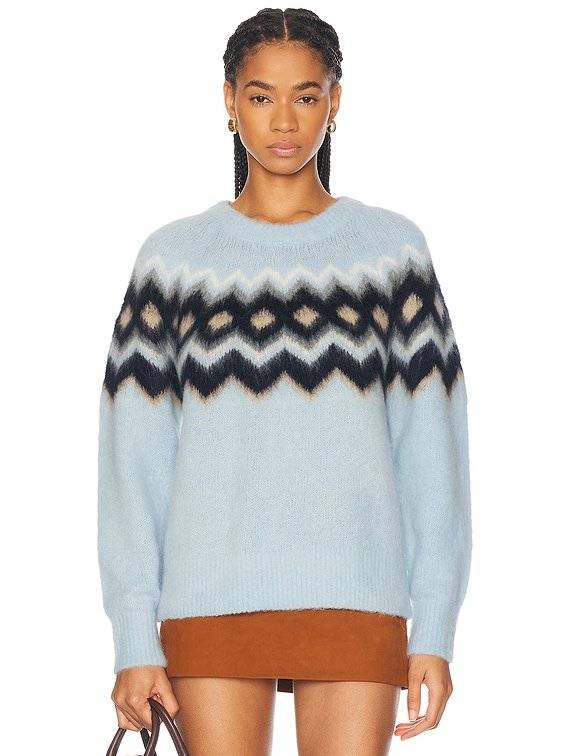 A.L.C. Ezra Sweater in Light Blue Multi | FWRD