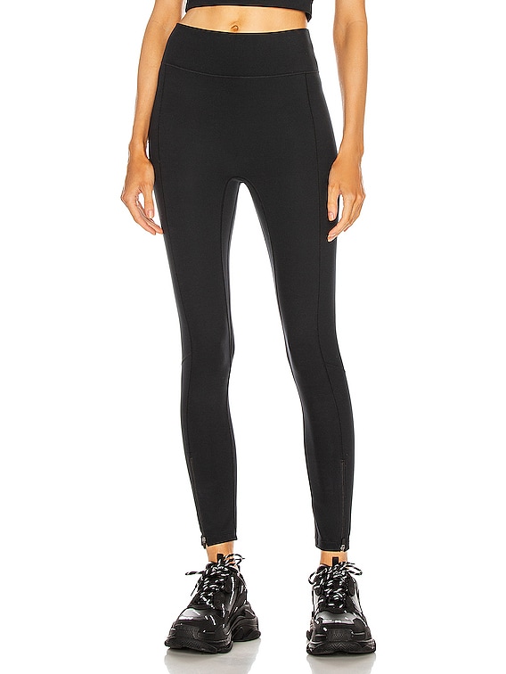 A.L.C. x Bandier High Waisted Legging With Front Zip in Black & Python