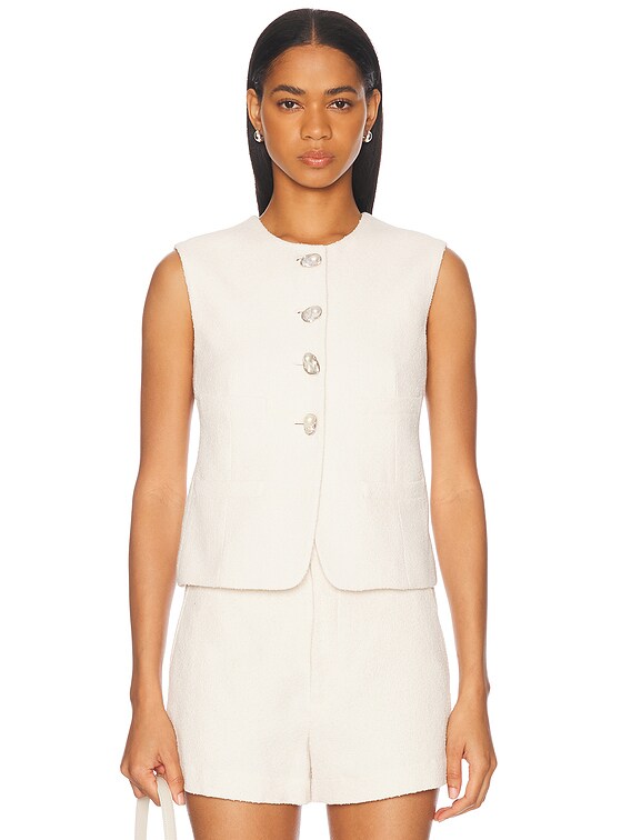 A.L.C. Georgie Vest in Pearl | FWRD