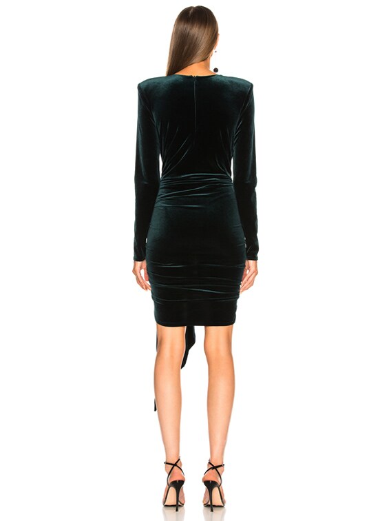slim fit dress slacks Hunter Green Velvet Etta Mini Dress