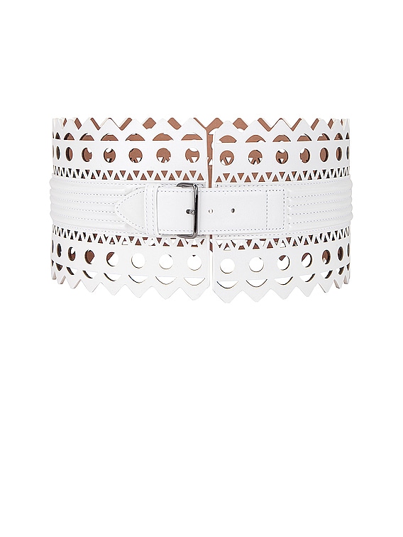 ALAIA Leather Circle Cut-Out Belt