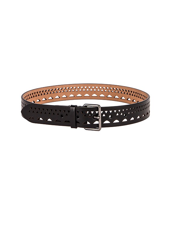 ALAÏA Vienne Thin Belt in Noir | FWRD