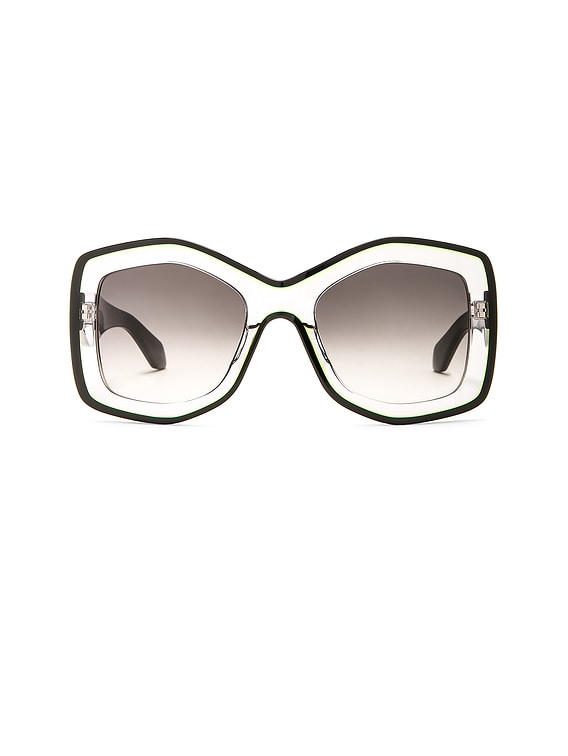 Alaia square best sale frame acetate sunglasses