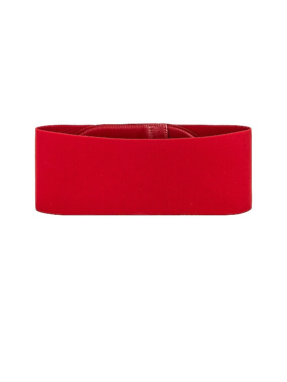 ALAÏA Elastic Corset Belt in Rouge Alaia