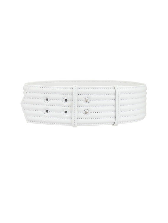 Alaia Padded Belt Padded leather belt in black - Alaia | Mytheresa main image 2