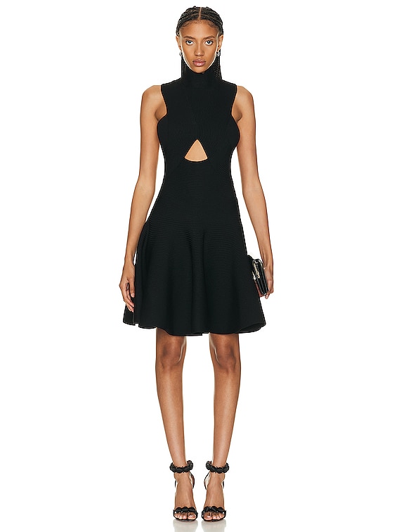 ALAÏA Circular Dress in Noir | FWRD