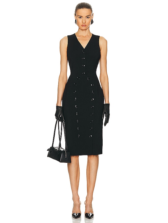 ALAÏA Vest Dress in Noir Alaia | FWRD