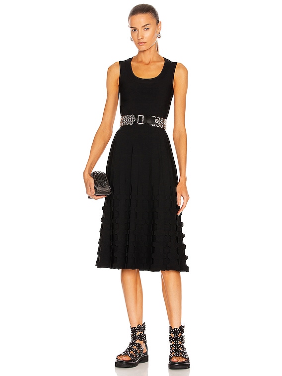 ワンピース ALAIA FW25 Dresses (AA9R2659T611B 000) ALAÏA Sleeveless Midi Dress in Noir | FWRD