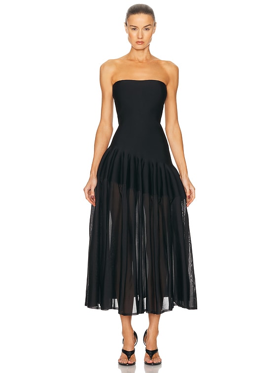 Long Godet Dress