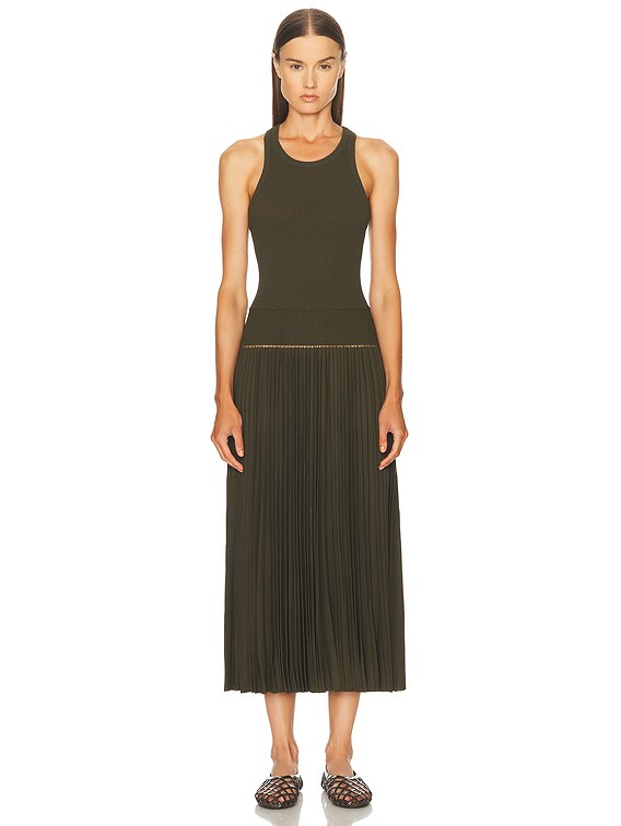 alaia pleated dress ALAA Pleated taffeta bustier mini dress