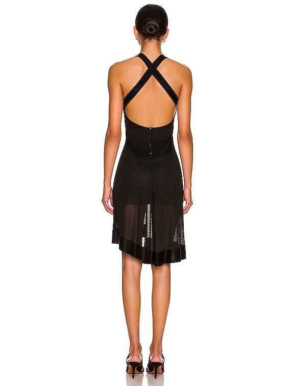 ALAÏA Edition 1986 Short Asymmetrical Dress in Noir | FWRD