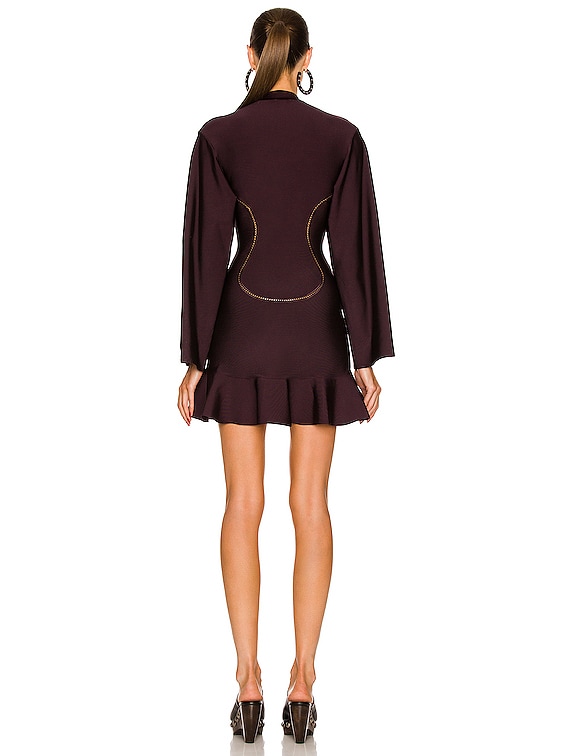 【関税&送料込】Alaia Gonna Skater With Love Lace V-Neck Chiffon Skater Dress | Windsor