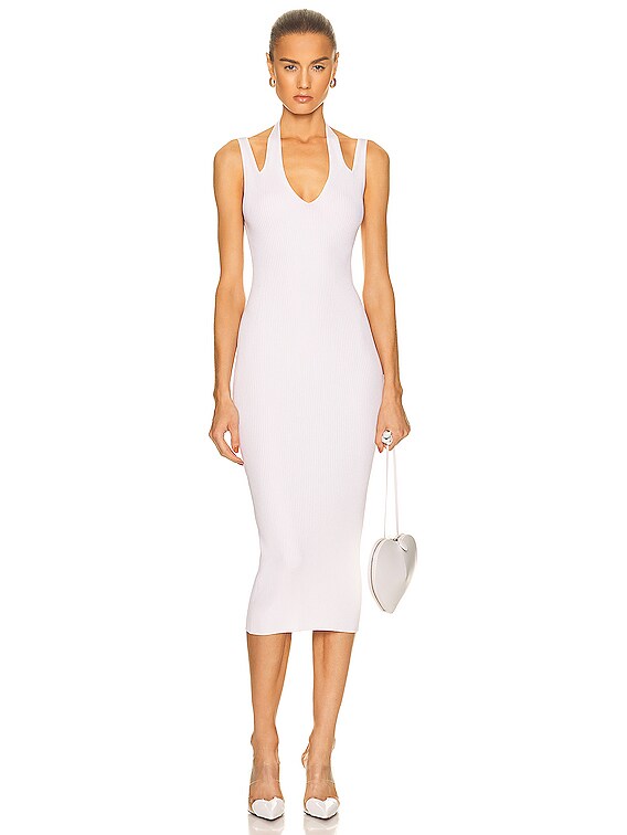 ALAA Rib Tube Midi Dress in Blanc | FWRD