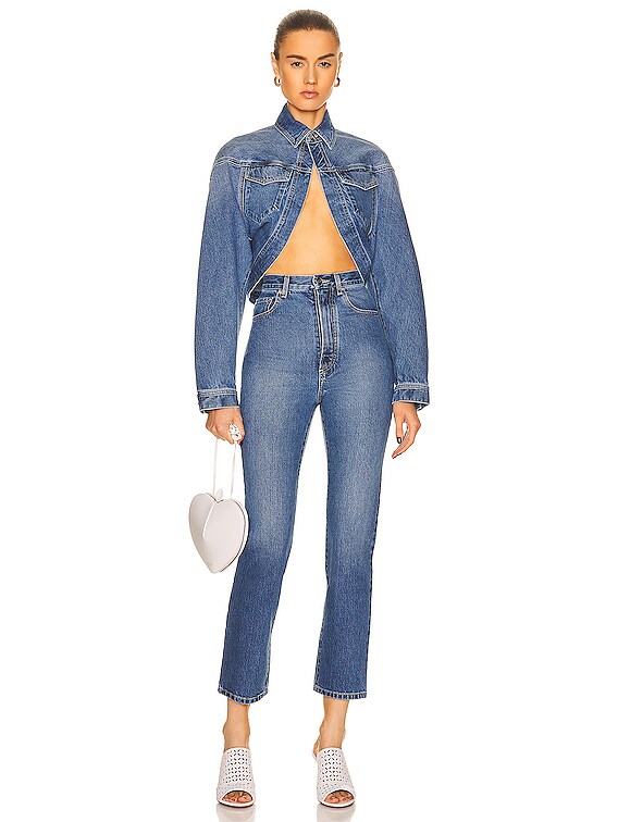 ALAÏA デニム - Blue Jean | FWRD ALAÏA デニム - Blue Jean | FWRD
