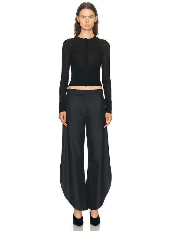 ALAÏA ALAΪ Fitted Cardigan in Noir Alaia | FWRD