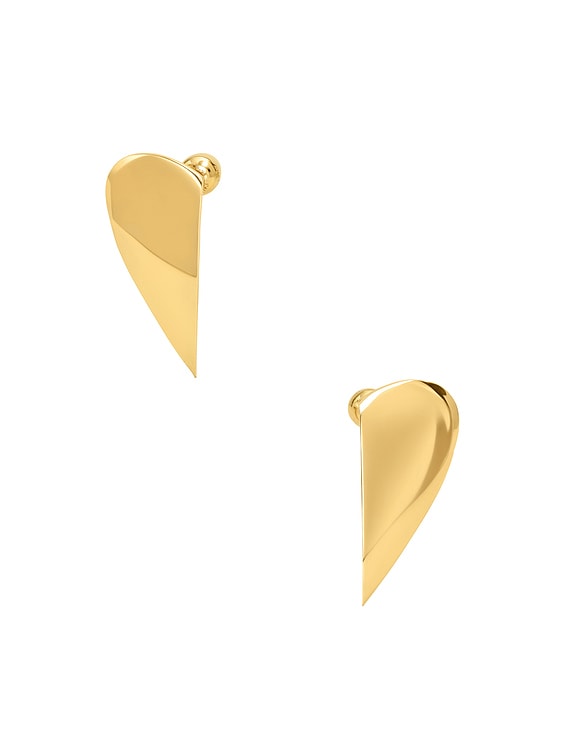 ALAIA 「 Demi-Coeur 」ピアス ALAÏA Le Demi-Coeur gold-tone resin earrings | NET-A-PORTER