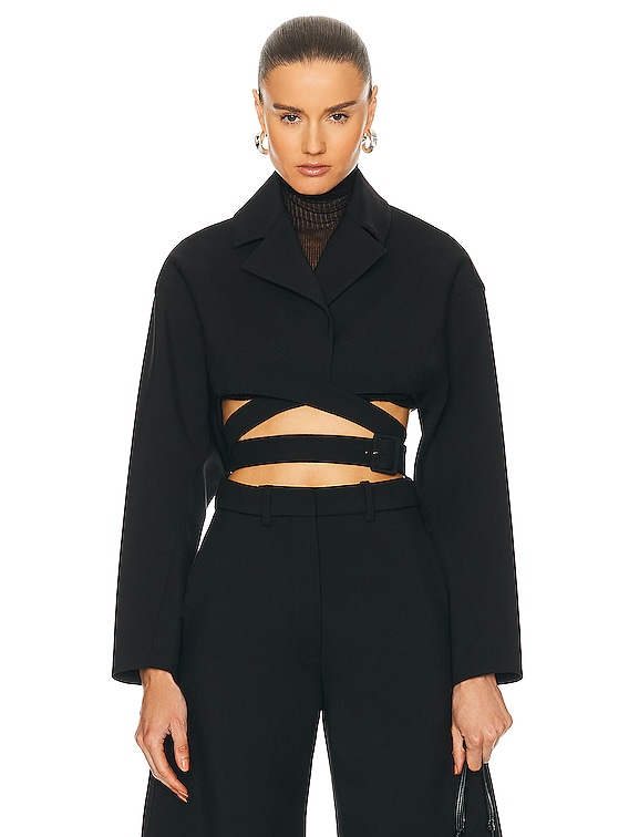 ALAÏA Crossover Jacket in Noir | FWRD