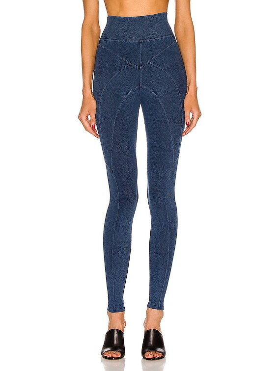 ALAÏA Skinny Legging in Bleu Jeans