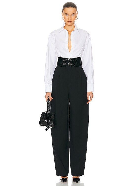 ALAÏA Knit Belt Denim Pant | ALAÏA AE