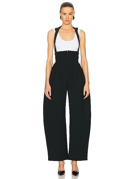 louren suspenders wide pants