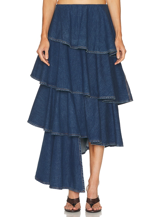 【ALAIA直営店】JUPE SPIRALE EN JERSEY ALAÏA CHOCOLATE JERSEY SPIRAL SKIRT |ALAÏA US