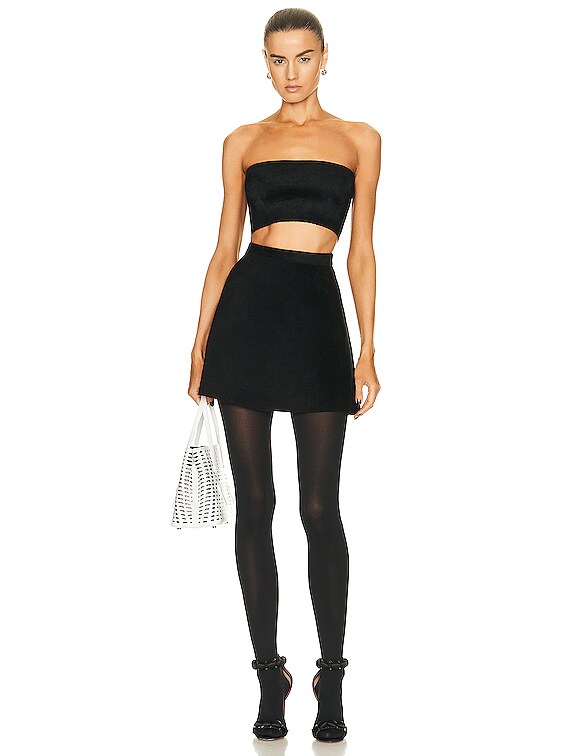 ALAÏA Velvet Bandeau in Noir | FWRD